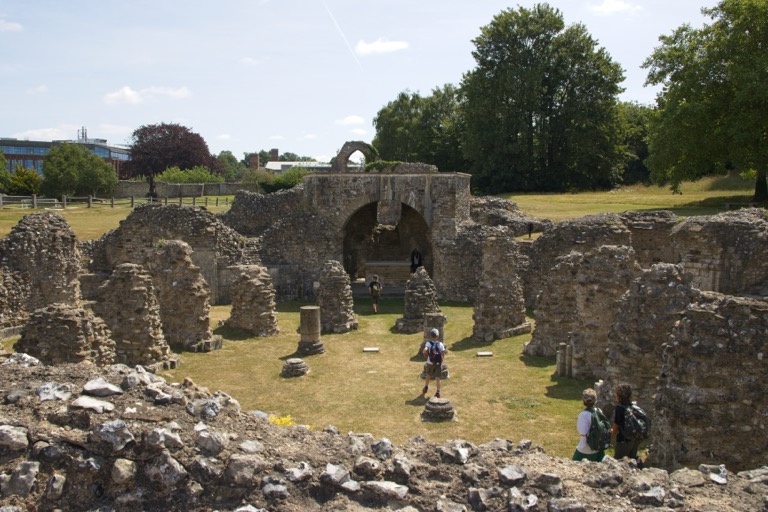 Ruins of the crypt of the Abby church