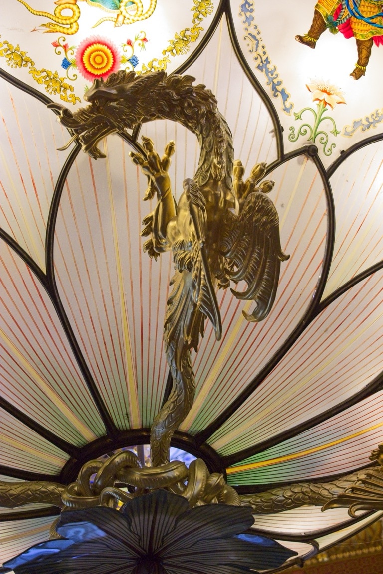 Dragon detail on light