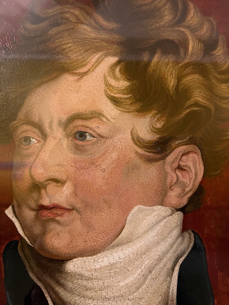 Mosaic of King George IV as Prince Regent