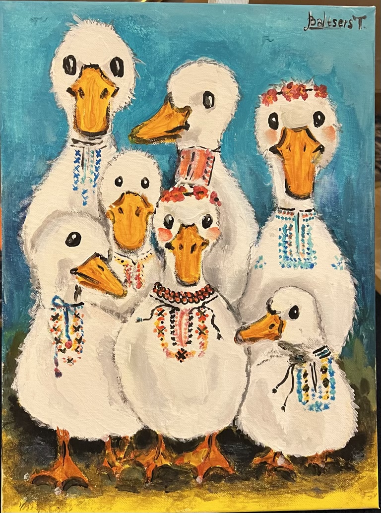 Painting of ducks