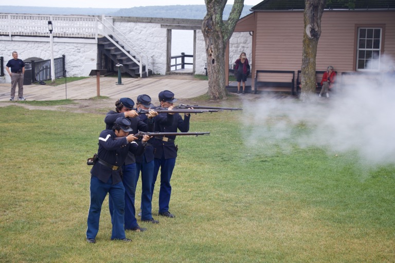 Historical re-enactment of soldier’s life at the fort