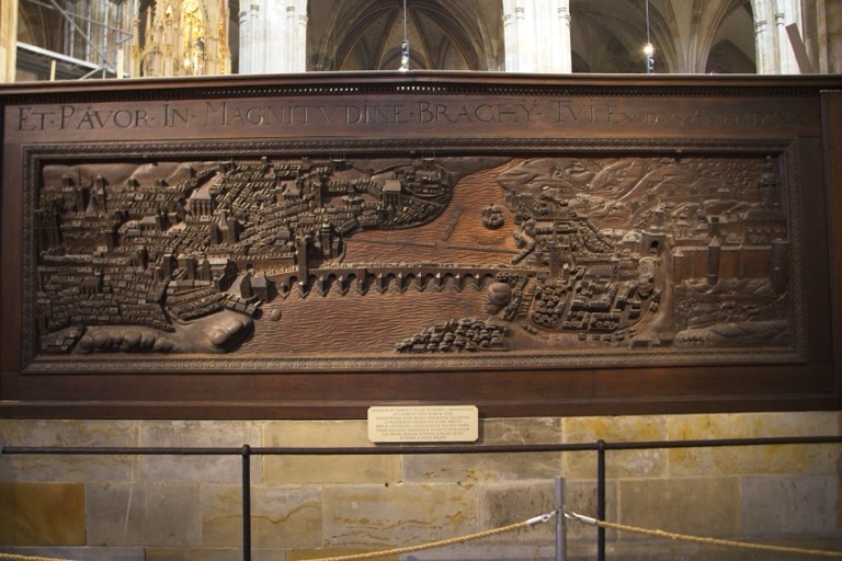 Wooden Prague Map