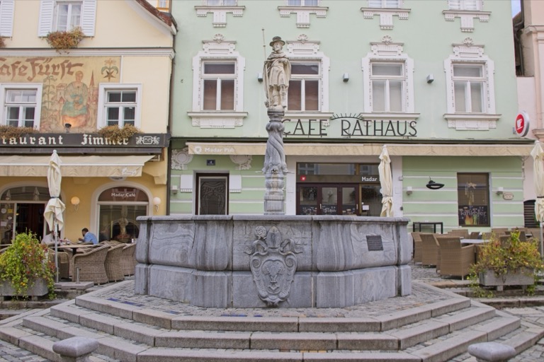 Fountain in downtown Melk