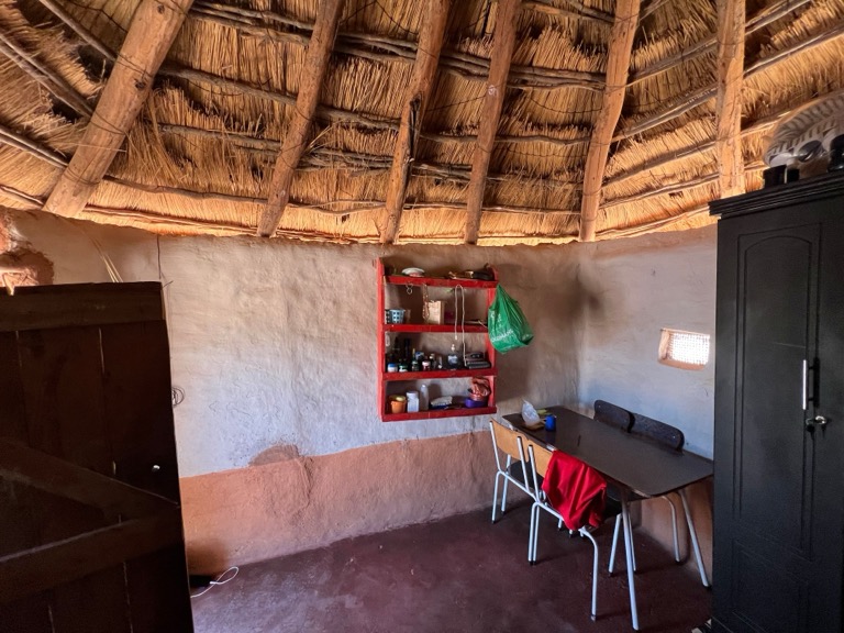 Inside the one room bedroom