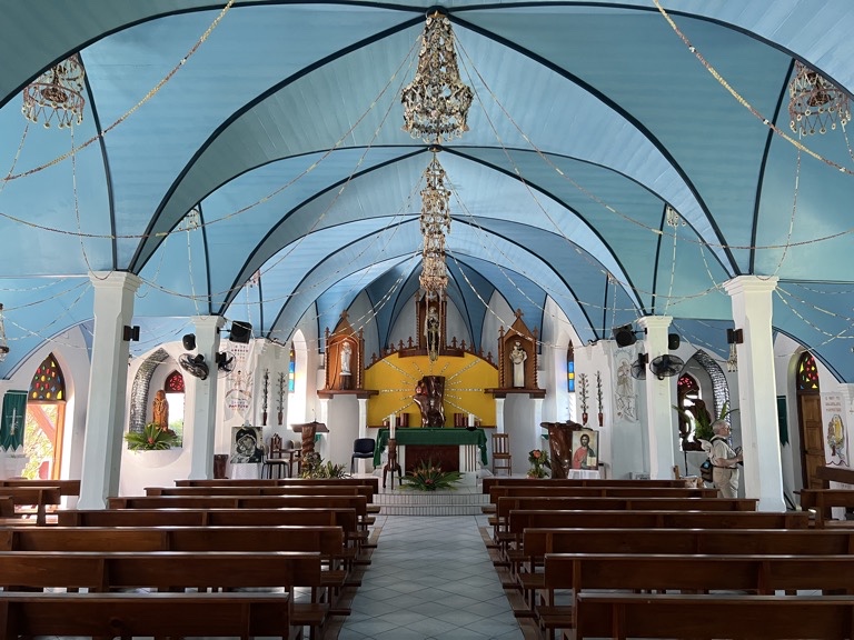 Inside the church