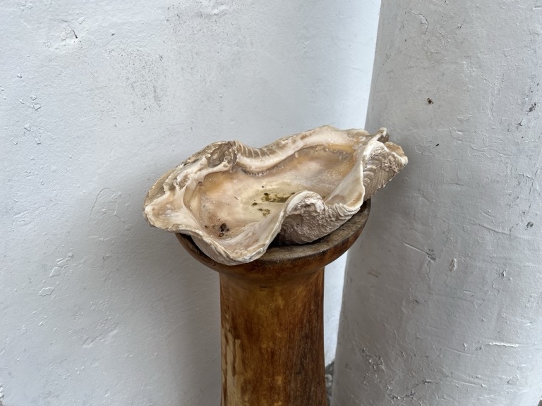 Clam shell for holy water