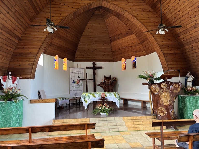 Inside the church
