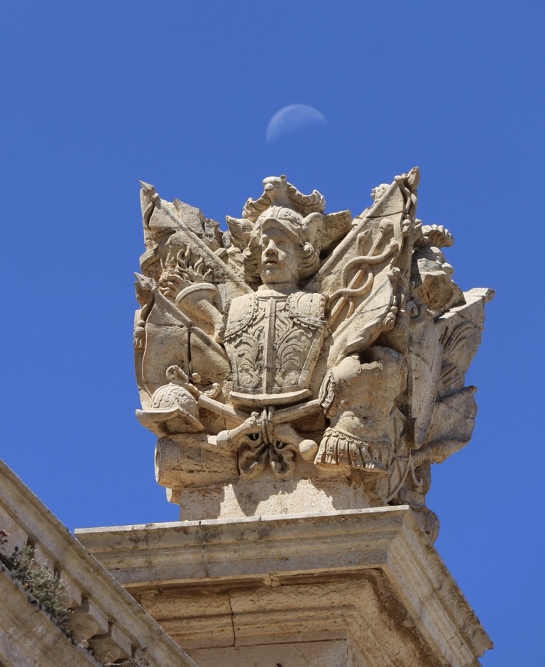 Decorations on buildings on the square